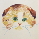 CAT / watercolor